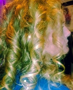 Silver and gold hair sparkles