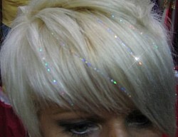 Blond fairy hair tinsel